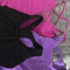 lululemon athletica Black, Pink, and Purple Tank Tops